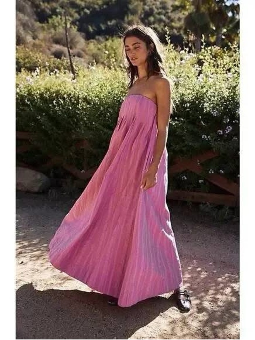 FREE PEOPLE All For Sun Maxi Dress in Mauve Orchid Size Small - Picture 2 of 5